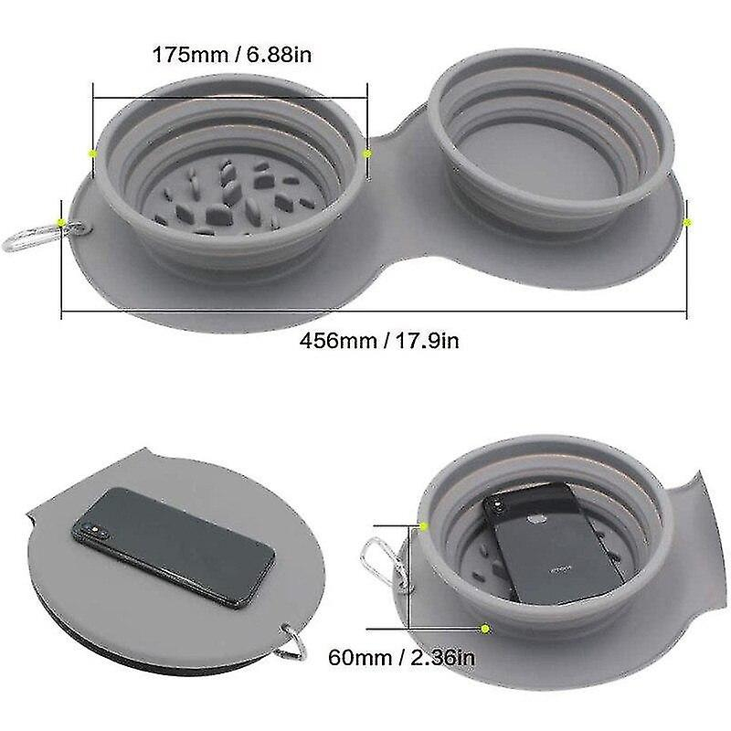 Foto 3 pulgar | Alfombrillas Para Perros, Doble Cuenco, Alimentación De Cachorros Para Viajes - Venta Internacional.