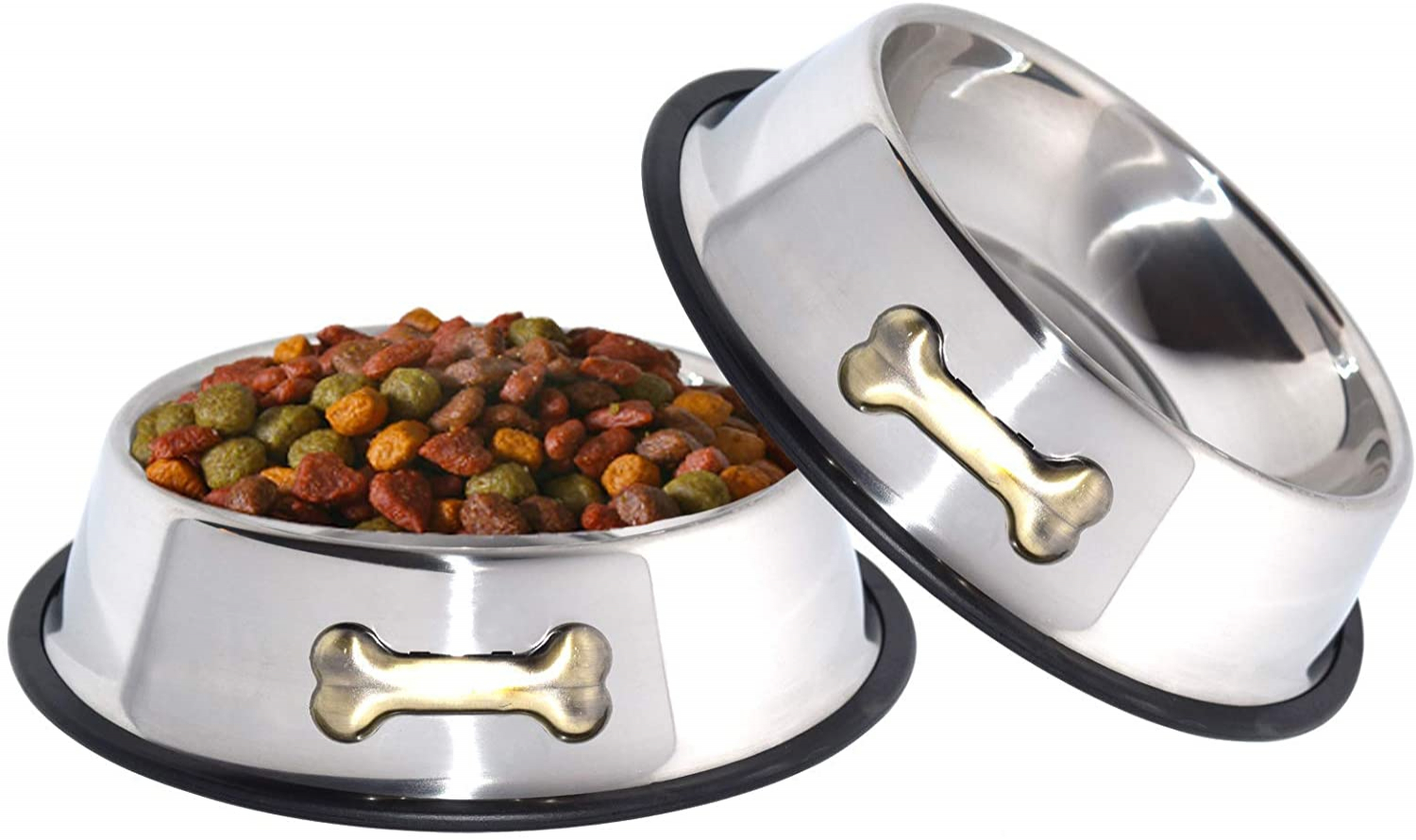 Foto 2 pulgar | Cuenco Para Perros Jieyou De Acero Inoxidable De 950 Ml Con Bolsa De Goma Antideslizante - Venta Internacional.