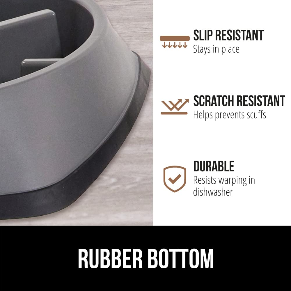 Foto 5 pulgar | Cuenco Para Perros Slow Feeder Gorilla Grip, 1 Taza, Gris, 100% Libre De Bpa - Venta Internacional.