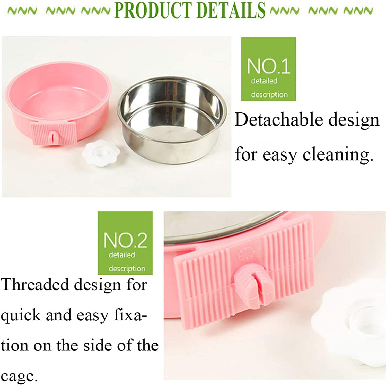 Foto 4 pulgar | Cuenco Para Perros Jieyou, Extraíble, De Acero Inoxidable, 150 Ml, 2 Unidades - Venta Internacional.