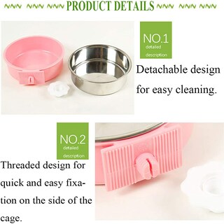 Foto 3 | Cuenco Para Perros Jieyou, Extraíble, De Acero Inoxidable, 150 Ml, 2 Unidades - Venta Internacional.
