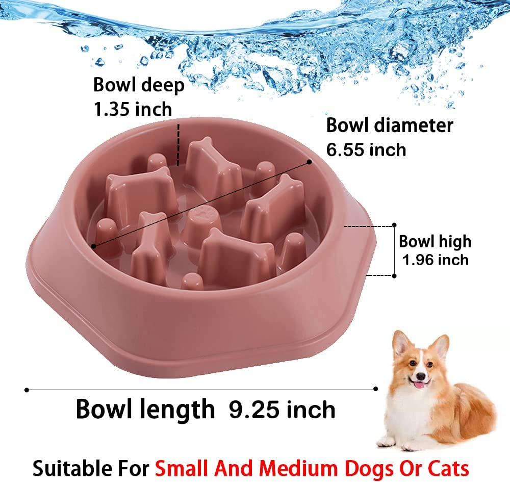 Foto 3 pulgar | Cuenco Para Perros Slow Feeder Jieyou, Duradero, Estampado De Huesos, 2 Unidades - Venta Internacional.