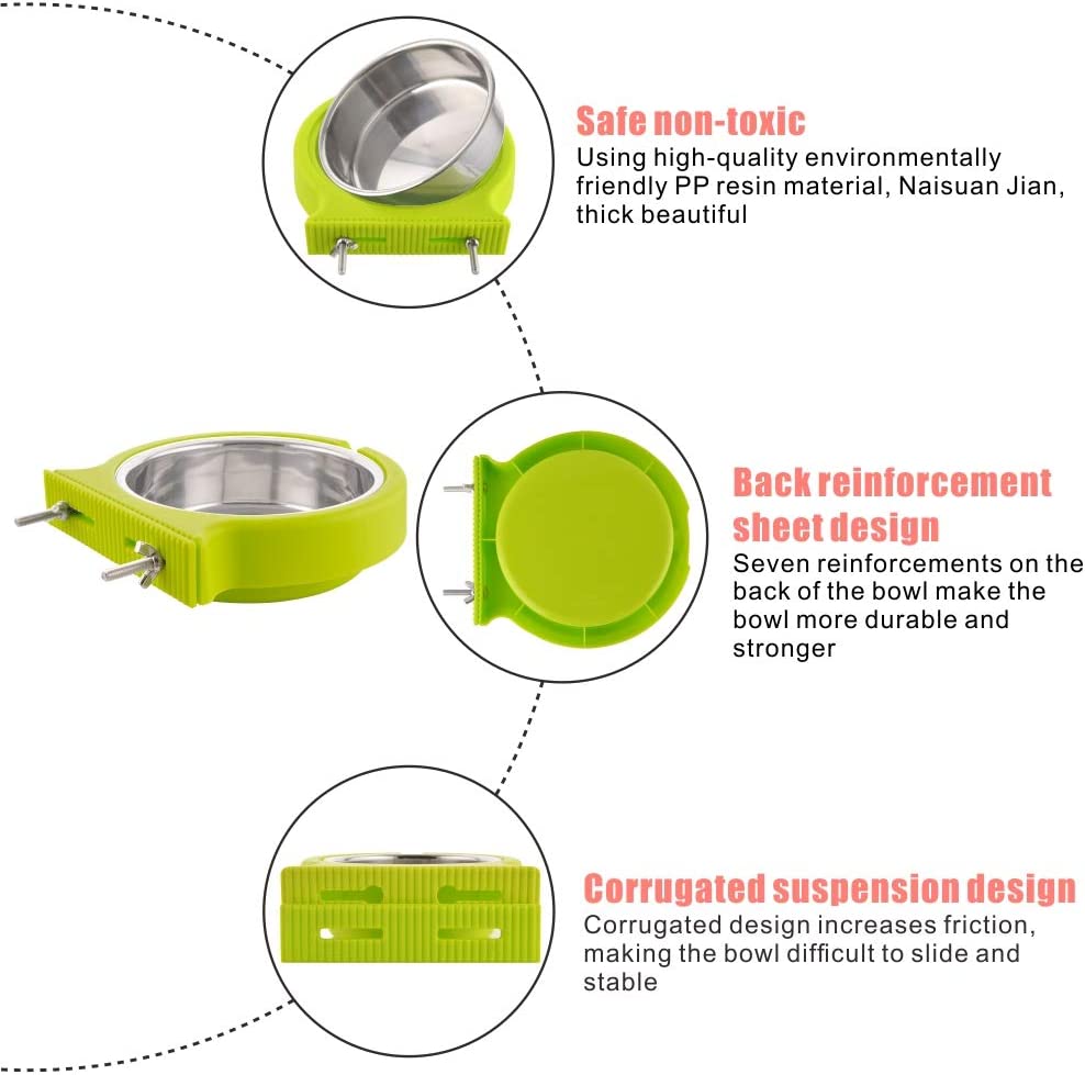 Foto 4 pulgar | Cuenco Crate Dog Extraíble De Acero Inoxidable Para Comida Y Agua - Venta Internacional.