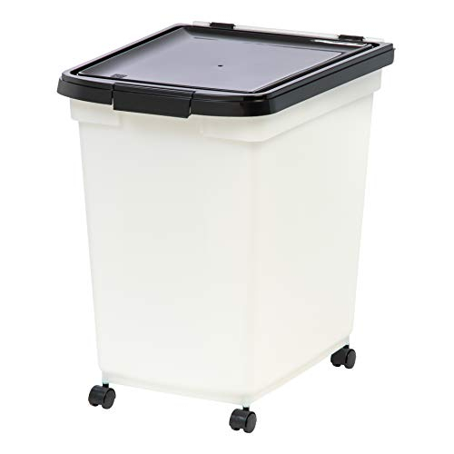 Foto 2 pulgar | Recipiente Hermético Para Comida Para Mascotas Iris 65l Con Ruedas, Negro - Venta Internacional.
