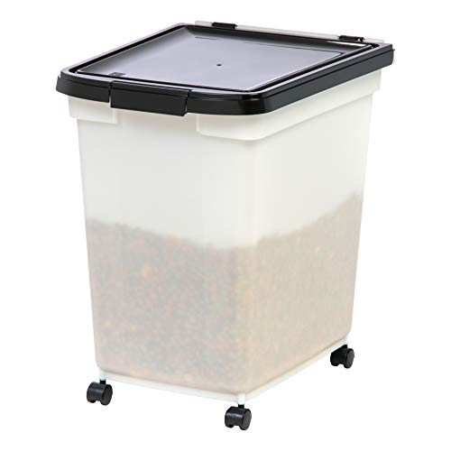 Foto 3 pulgar | Recipiente Hermético Para Comida Para Mascotas Iris 65l Con Ruedas, Negro - Venta Internacional.