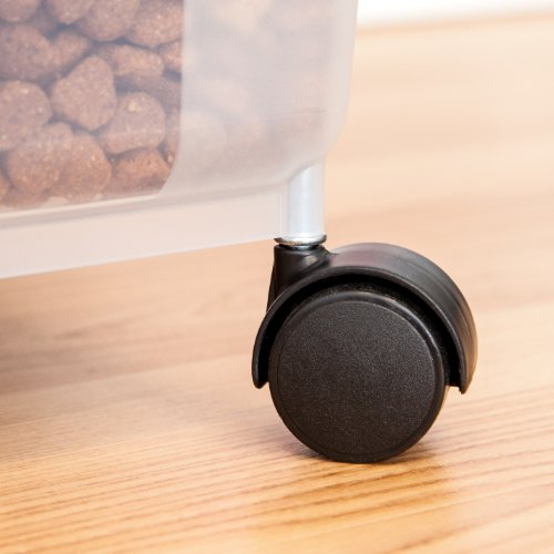 Foto 6 pulgar | Recipiente Hermético Para Comida Para Mascotas Iris 65l Con Ruedas, Negro - Venta Internacional.