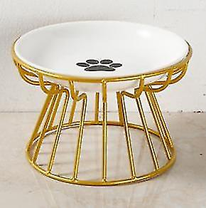 Foto 2 pulgar | Platos Elevados De Cerámica Para Gatos Con Soporte De Metal Para Comida Y Agua Para Mascotas - Venta Internacional.