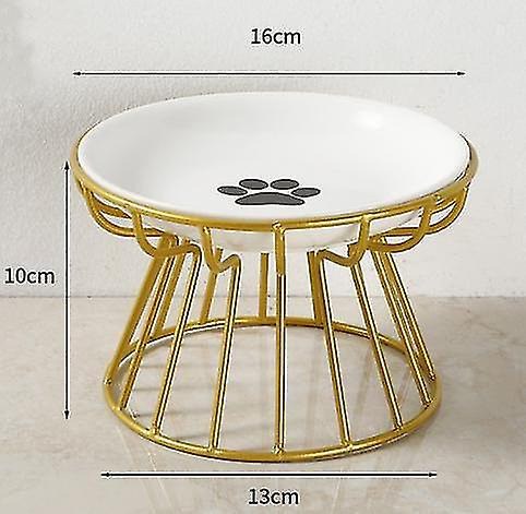 Foto 3 pulgar | Platos Elevados De Cerámica Para Gatos Con Soporte De Metal Para Comida Y Agua Para Mascotas - Venta Internacional.