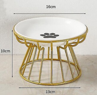 Foto 2 | Platos Elevados De Cerámica Para Gatos Con Soporte De Metal Para Comida Y Agua Para Mascotas - Venta Internacional.