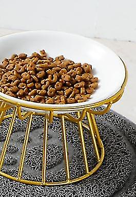 Foto 6 pulgar | Platos Elevados De Cerámica Para Gatos Con Soporte De Metal Para Comida Y Agua Para Mascotas - Venta Internacional.