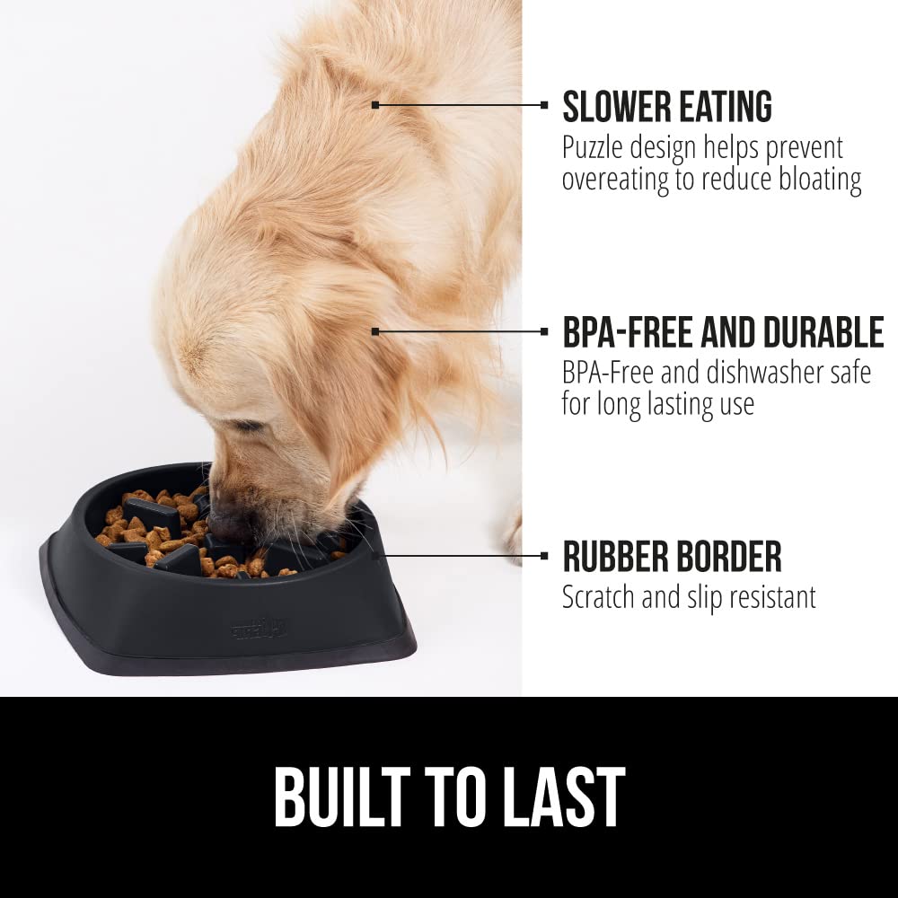 Foto 3 pulgar | Cuenco Para Perros Slow Feeder Gorilla Grip, 4 Tazas, Negro, 100% Libre De Bpa - Venta Internacional.