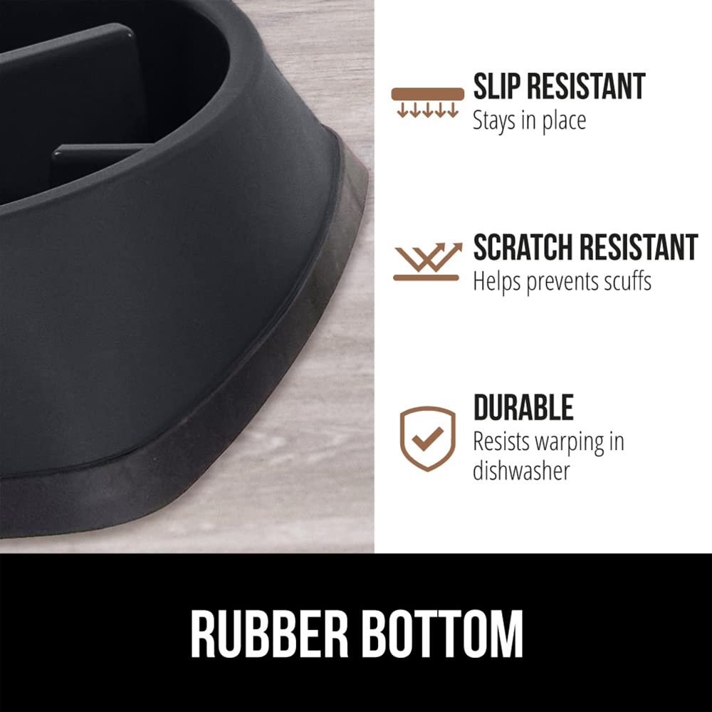 Foto 5 pulgar | Cuenco Para Perros Slow Feeder Gorilla Grip, 4 Tazas, Negro, 100% Libre De Bpa - Venta Internacional.