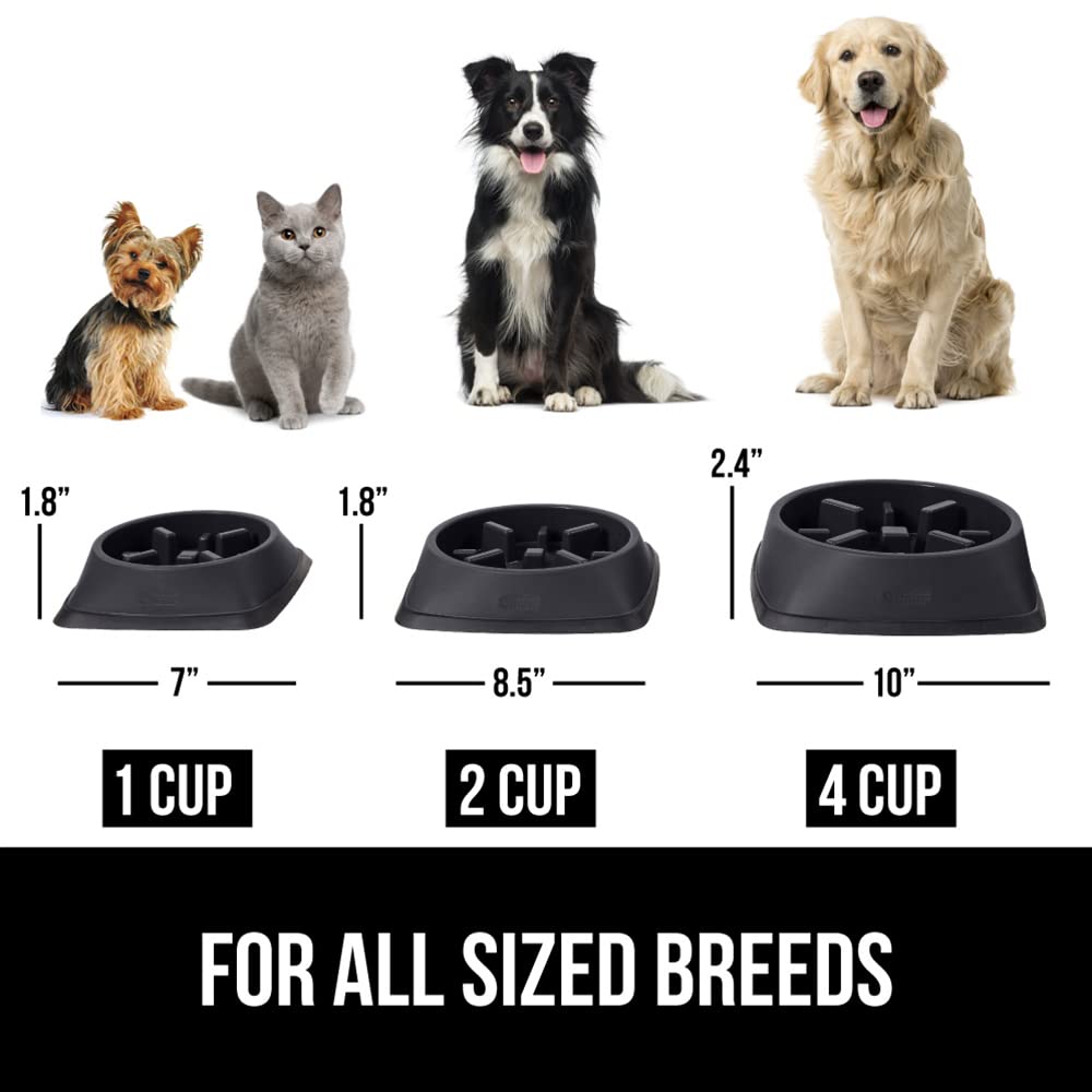 Foto 7 pulgar | Cuenco Para Perros Slow Feeder Gorilla Grip, 4 Tazas, Negro, 100% Libre De Bpa - Venta Internacional.