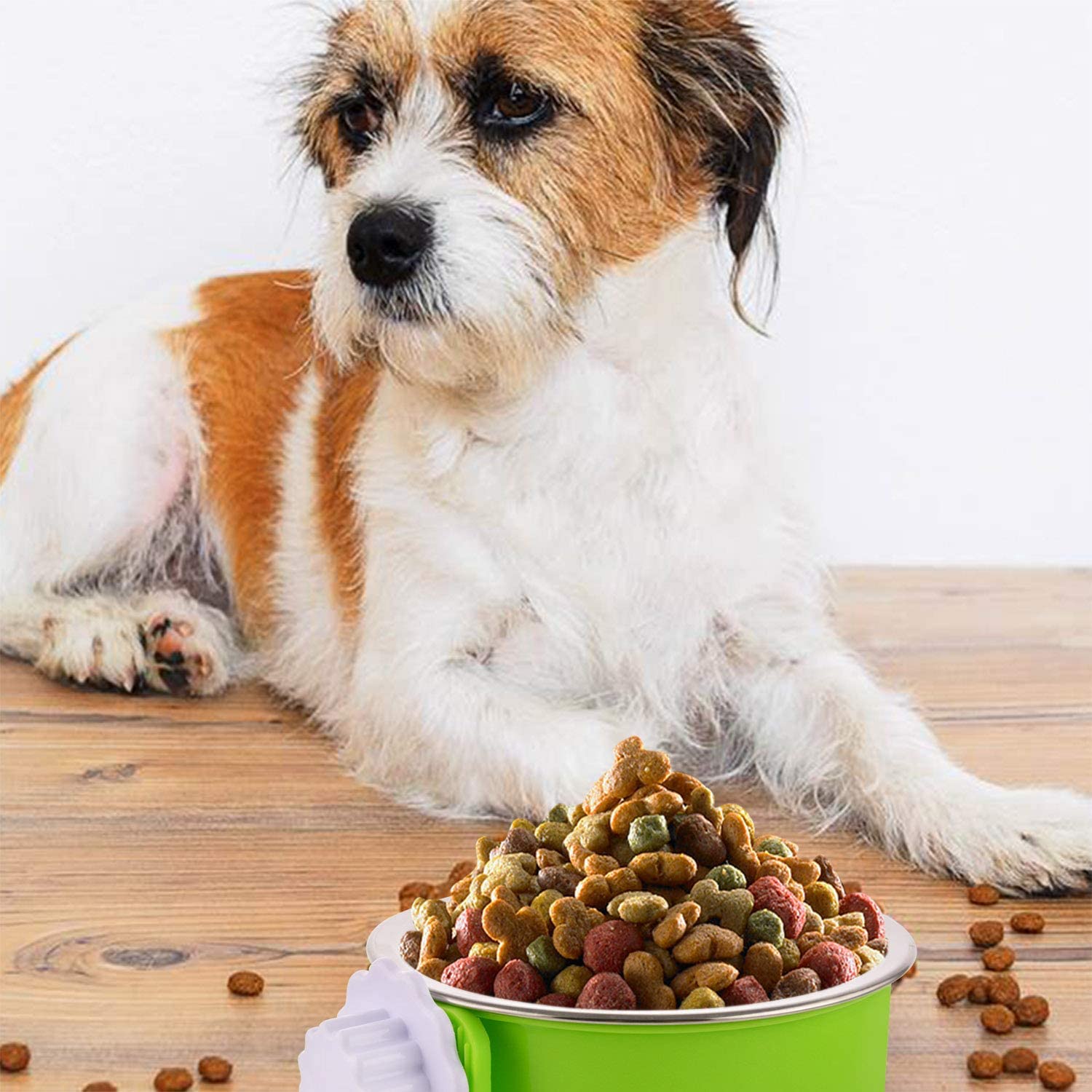 Foto 3 pulgar | Comedero De Agua Y Comida Extraíble De Acero Inoxidable Crate Dog Bowl - Venta Internacional.