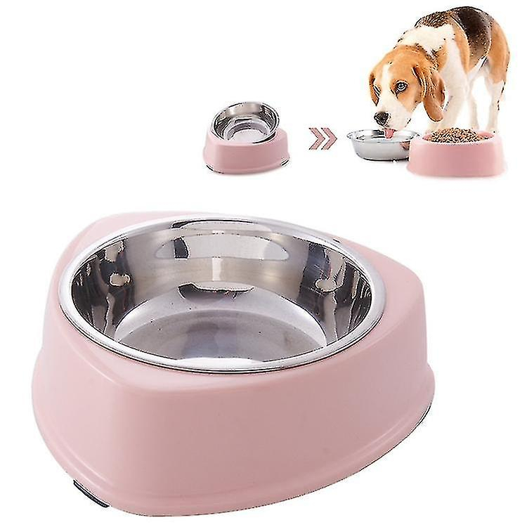 Cuenco Triangular De Acero Inoxidable Para Perros Bird Cage Bird Baths, Color Rosa - Venta Internacional.