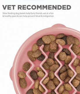 Foto 4 | Comedero Para Perros Outward Hound Fun Feeder Slo Bowl, Alimentador Lento, Rosa - Venta Internacional.