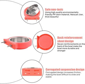 Foto 3 | Cuenco Crate Dog Extraíble De Acero Inoxidable Para Comida Y Agua - Venta Internacional.