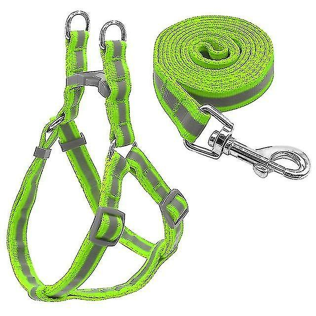 Foto 2 pulgar | Set De Correas De Nailon Reflectante Para Perros Pequeños Y Medianos, Color Verde - Venta Internacional.