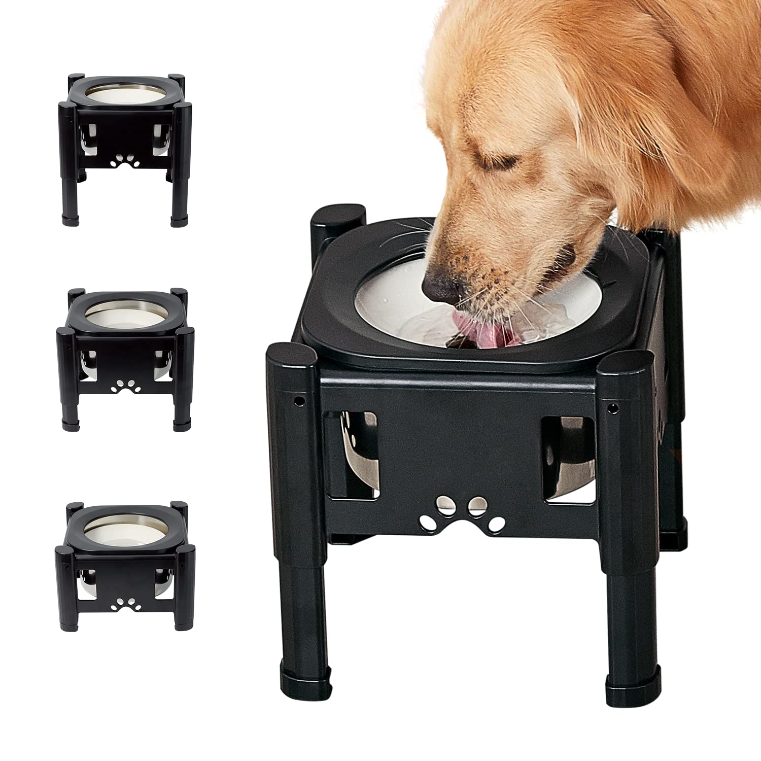Foto 1 | Bebedero Elevado Para Perros Pawque Elevated, Alimentador Lento, 2,5 L - Venta Internacional.