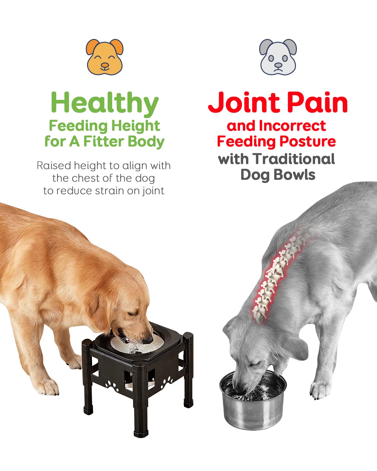 Foto 4 pulgar | Bebedero Elevado Para Perros Pawque Elevated, Alimentador Lento, 2,5 L - Venta Internacional.