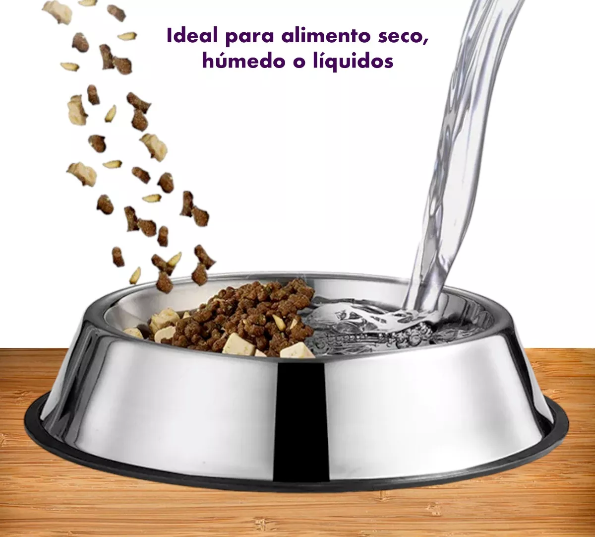 Foto 3 pulgar | Set 2 Platos Comedero Para Perros Acero Antiderrapante 32oz