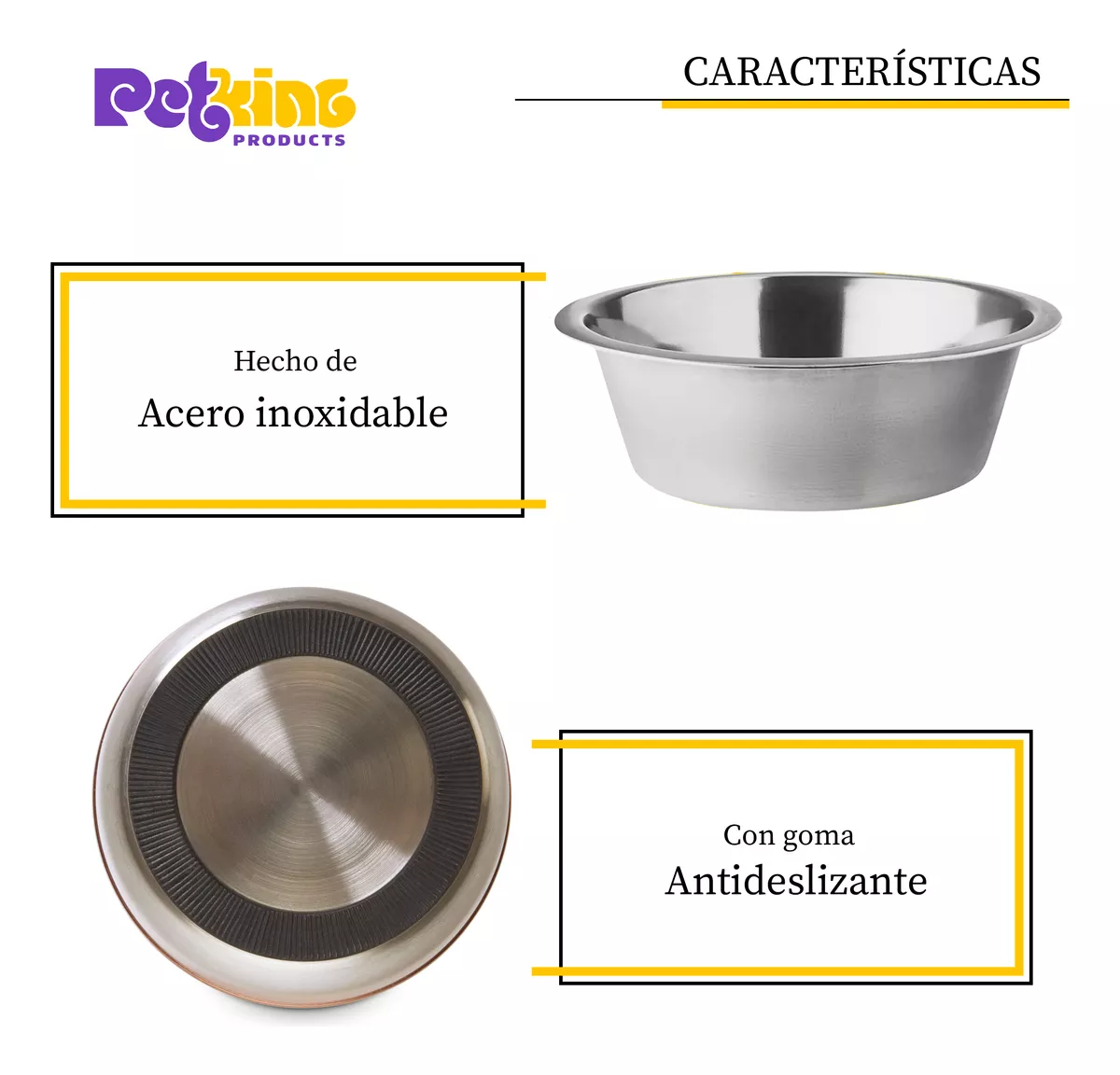 Foto 3 pulgar | Set 2 Platos Tazon Perros Acero Inoxidable Base Antiderrapante 64oz