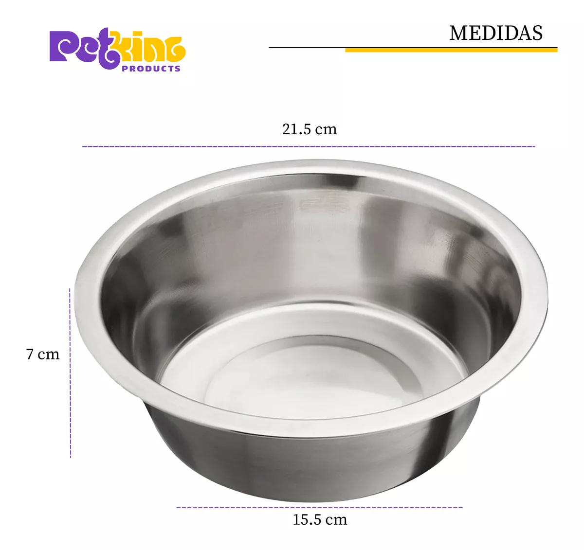 Foto 5 pulgar | Set 2 Platos Tazon Perros Acero Inoxidable Base Antiderrapante 64oz