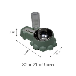 Foto 3 | Comedero Doble Para Mascota Color Verde
