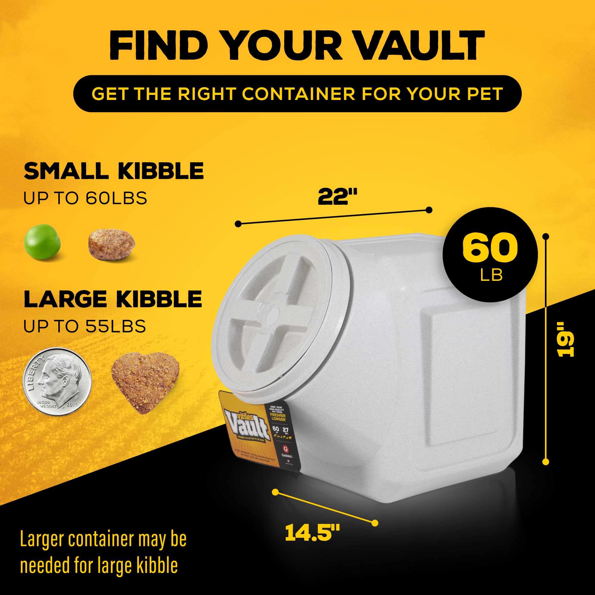 Foto 3 pulgar | Contenedor De Comida Para Perros Gamma2 Vittles Vault 27 Kg - Venta Internacional.