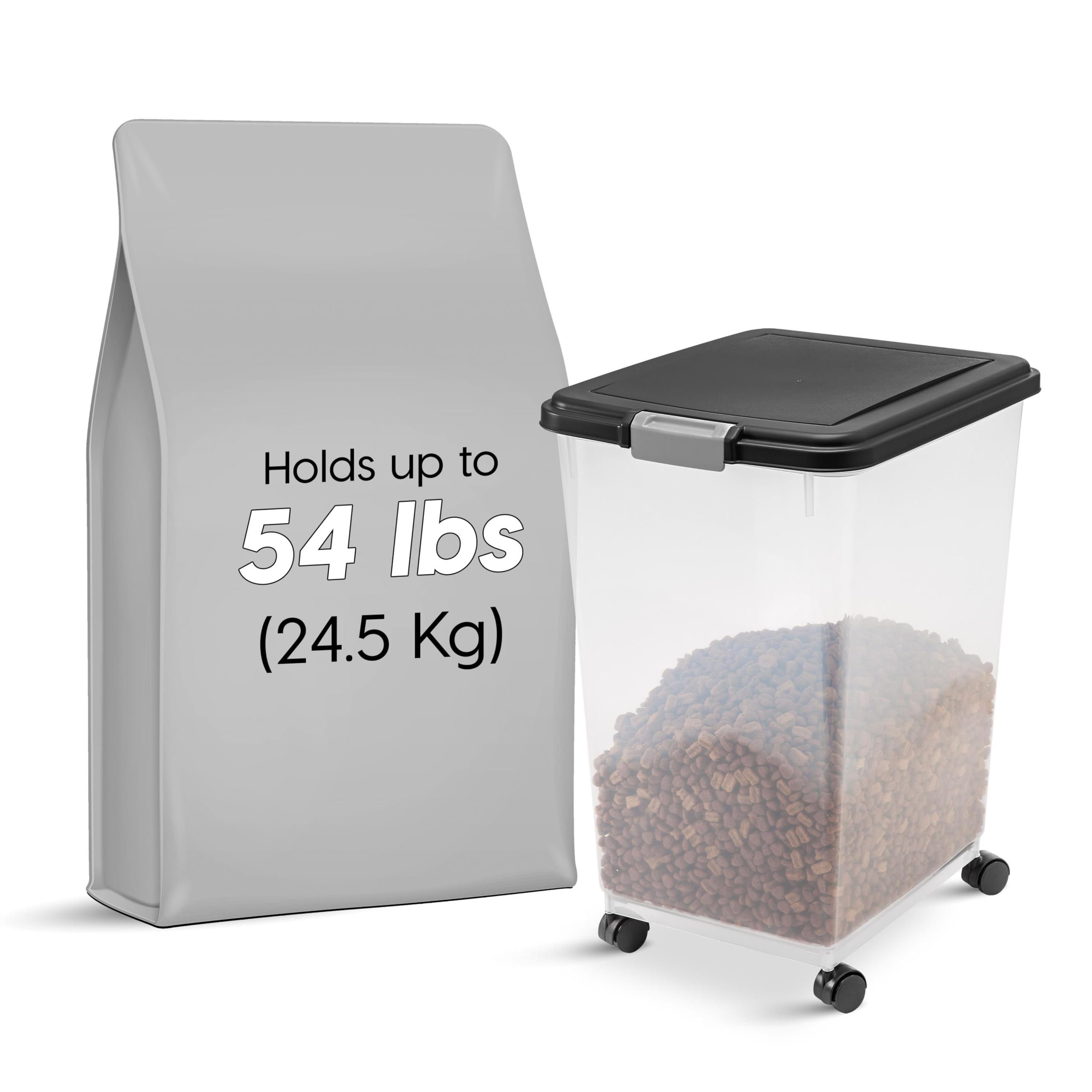 Foto 2 pulgar | Recipiente De Almacenamiento De Alimentos Iris Usa Hermético De 25,5 Kg Con Ruedas - Venta Internacional.