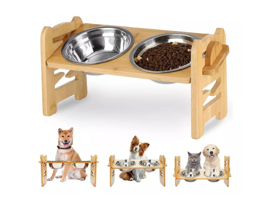 Foto 2 pulgar | Platos/tazones Elevados Ajustables Para Perros Y Gatos