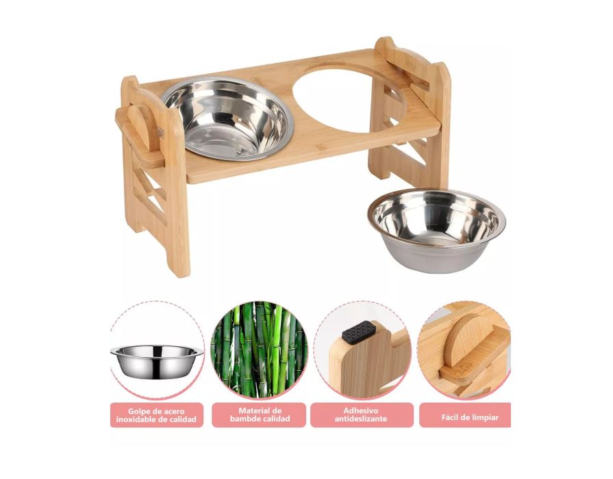 Foto 4 pulgar | Platos/tazones Elevados Ajustables Para Perros Y Gatos
