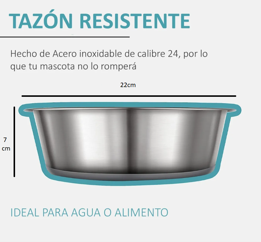 Foto 3 pulgar | Set De 2 Tazónes Xtellar Para Perro 1.8l Color Plateado