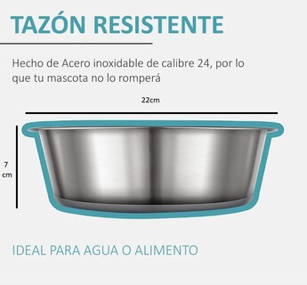 Foto 2 | Set De 2 Tazónes Xtellar Para Perro 1.8l Color Plateado
