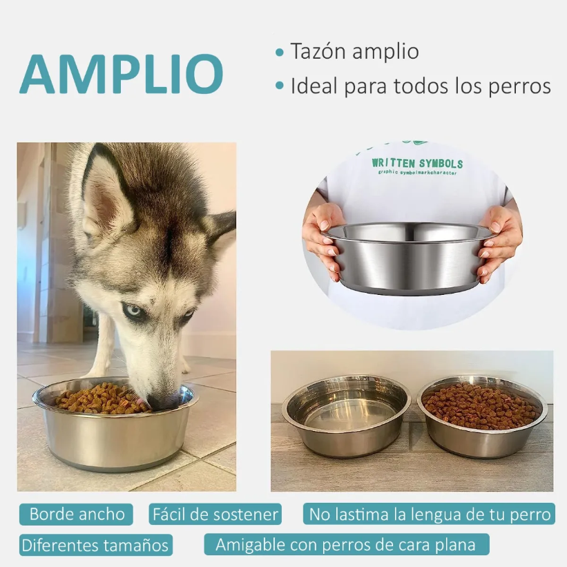 Foto 4 pulgar | Set De 2 Tazónes Xtellar Para Perro 1.8l Color Plateado