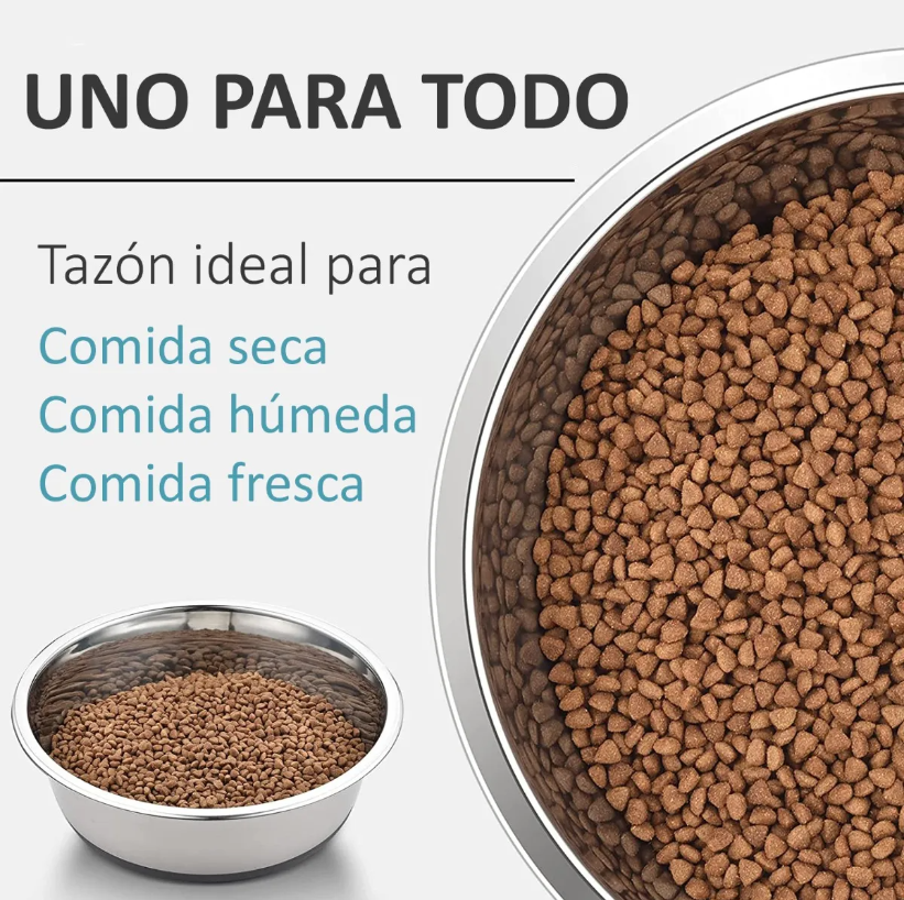 Foto 5 pulgar | Set De 2 Tazónes Xtellar Para Perro 1.8l Color Plateado