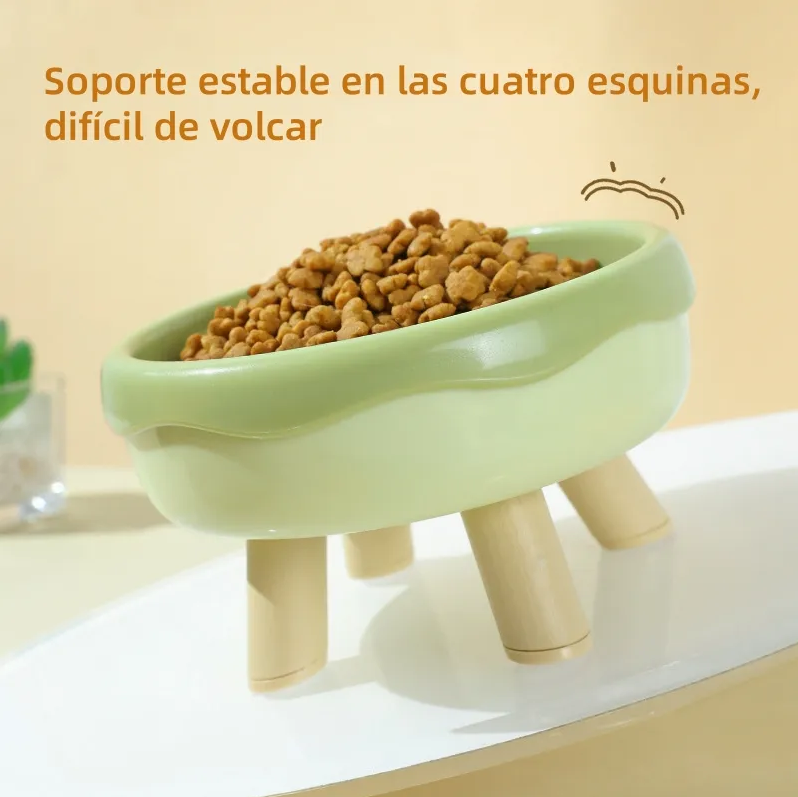 Foto 4 pulgar | Comedero Xtellar Elevado De 2 Piezas Para Mascotas Color Verde Y Rosa