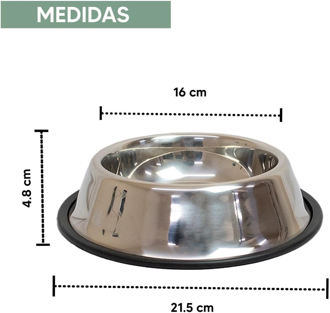Foto 6 pulgar | Comedero Antiderrape Para Mascotas Jauz Color Aluminio