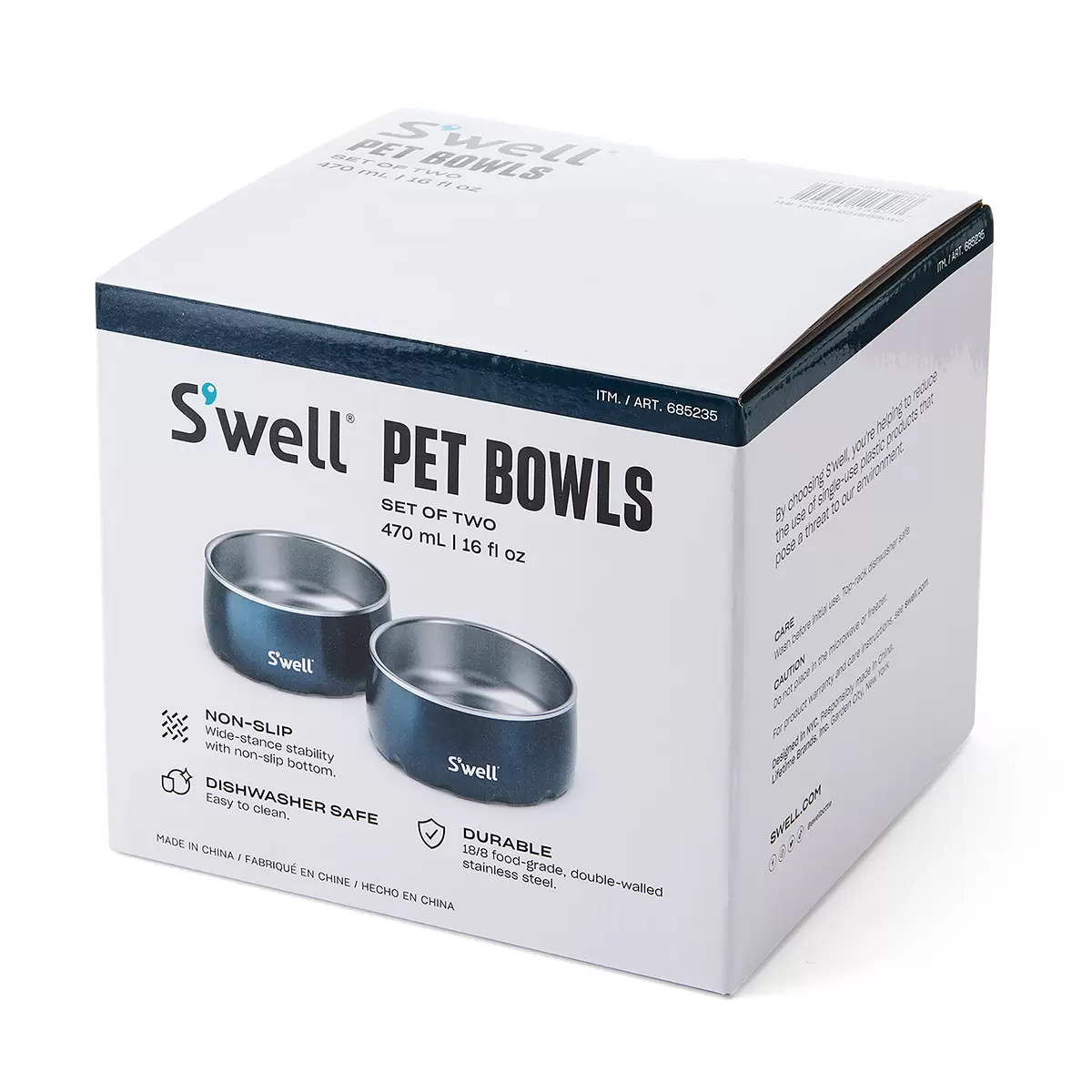 Foto 6 pulgar | Set Bowls Para Mascotas Swell 2pz Azul