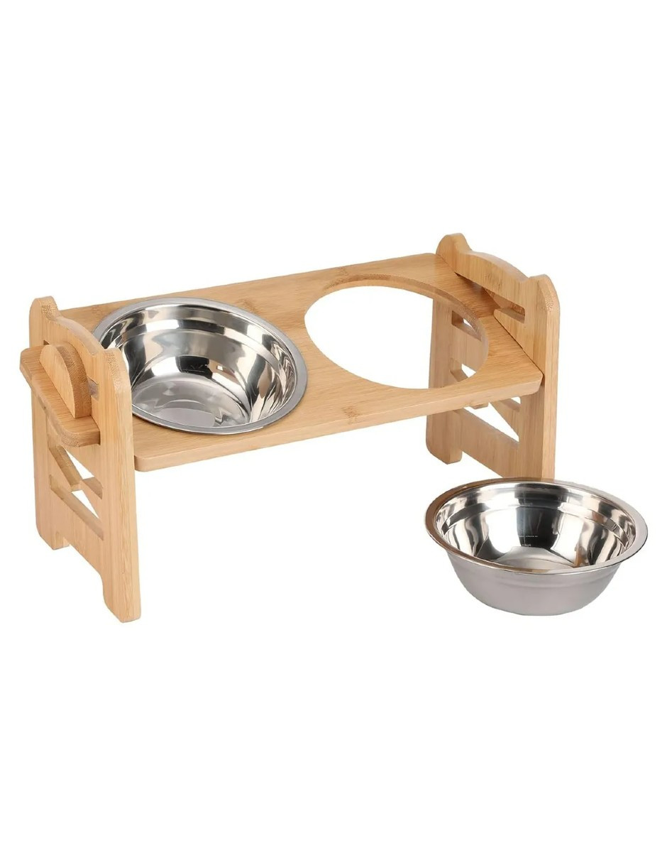 Foto 3 pulgar | Plato Y Tazón Elevados Ajustables Para Perros Y Gatos + Gratis Termo Güish De Regalo