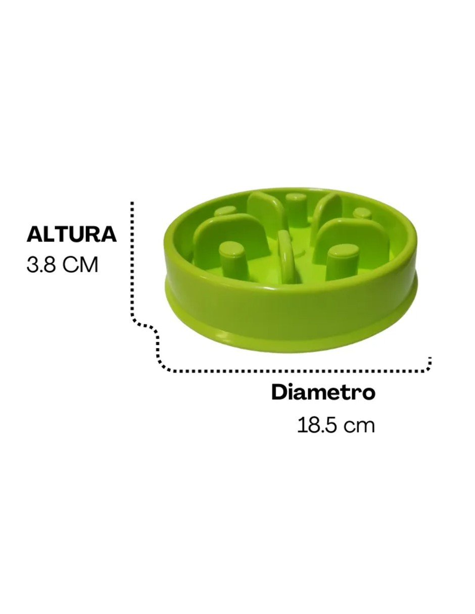 Foto 5 pulgar | Plato Slow Feed Comedero Verde + Gratis Termo Güish De Regalo