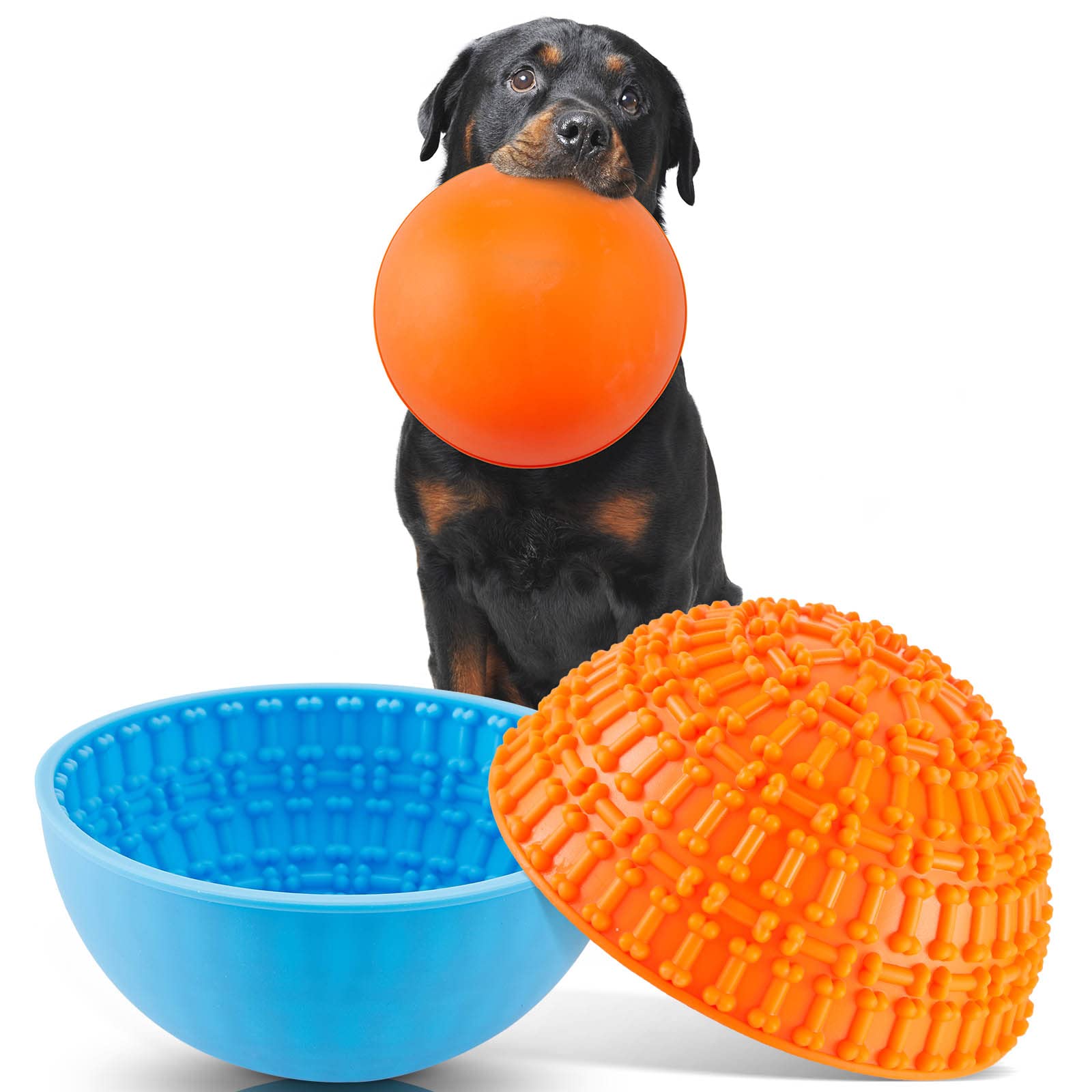 Foto 2 pulgar | Dog Enrichment Lick Bowls Patelai, Silicona, Alimentación Lenta, 2 Unidades - Venta Internacional.