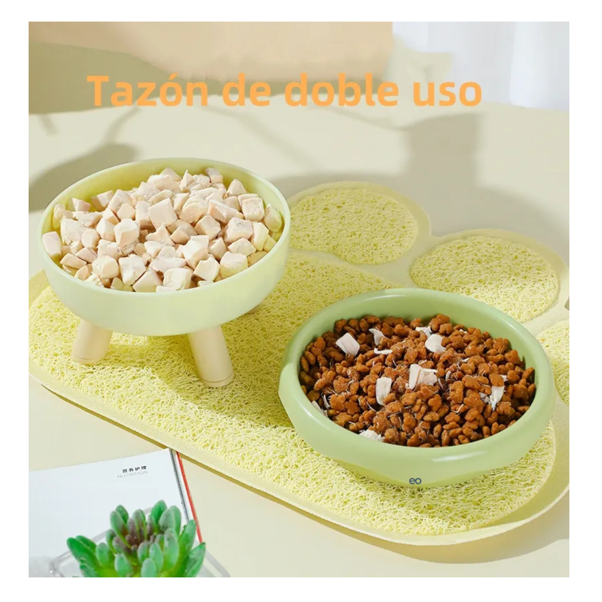 Foto 4 pulgar | 2pz Comedero Elevado Para Mascotas De Gran Diámetro Eo Safe Imports Esi-19562 Multicolor
