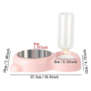 Foto 3 | Cuenco Para Mascotas De Acero Inoxidable Multifuncional Para Perros Y Gatos - Venta Internacional.