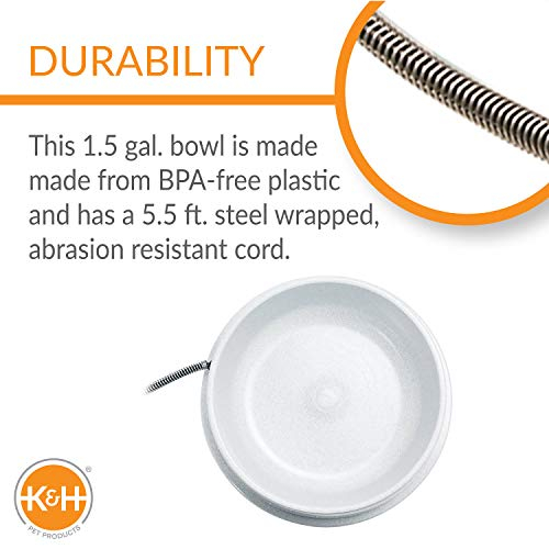 Foto 5 pulgar | Cuenco De Agua Caliente K&h Pet Products Thermal-bowl 5.7 L De Granito - Venta Internacional.