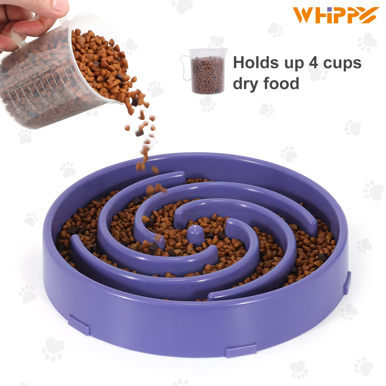 Foto 5 pulgar | Cuenco Para Perros Slow Feeder Whippy, Grande, Para Perros Grandes Y Medianos - Venta Internacional.
