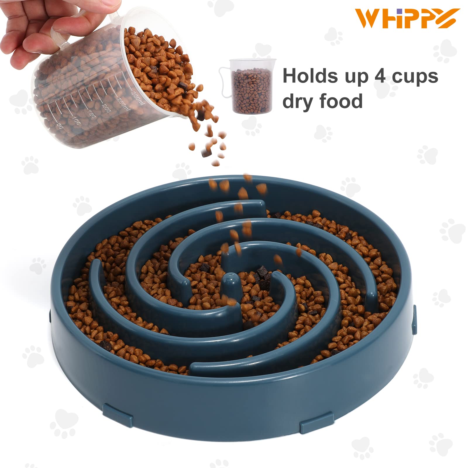 Foto 6 pulgar | Cuenco Para Perros Slow Feeder Whippy, Grande, Para Perros Grandes Y Medianos - Venta Internacional.