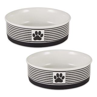 Foto 1 | Pet Bowls Dii Bone Dry De Cerámica Con Estampado De Patas A Rayas Para Mascotas - Venta Internacional.