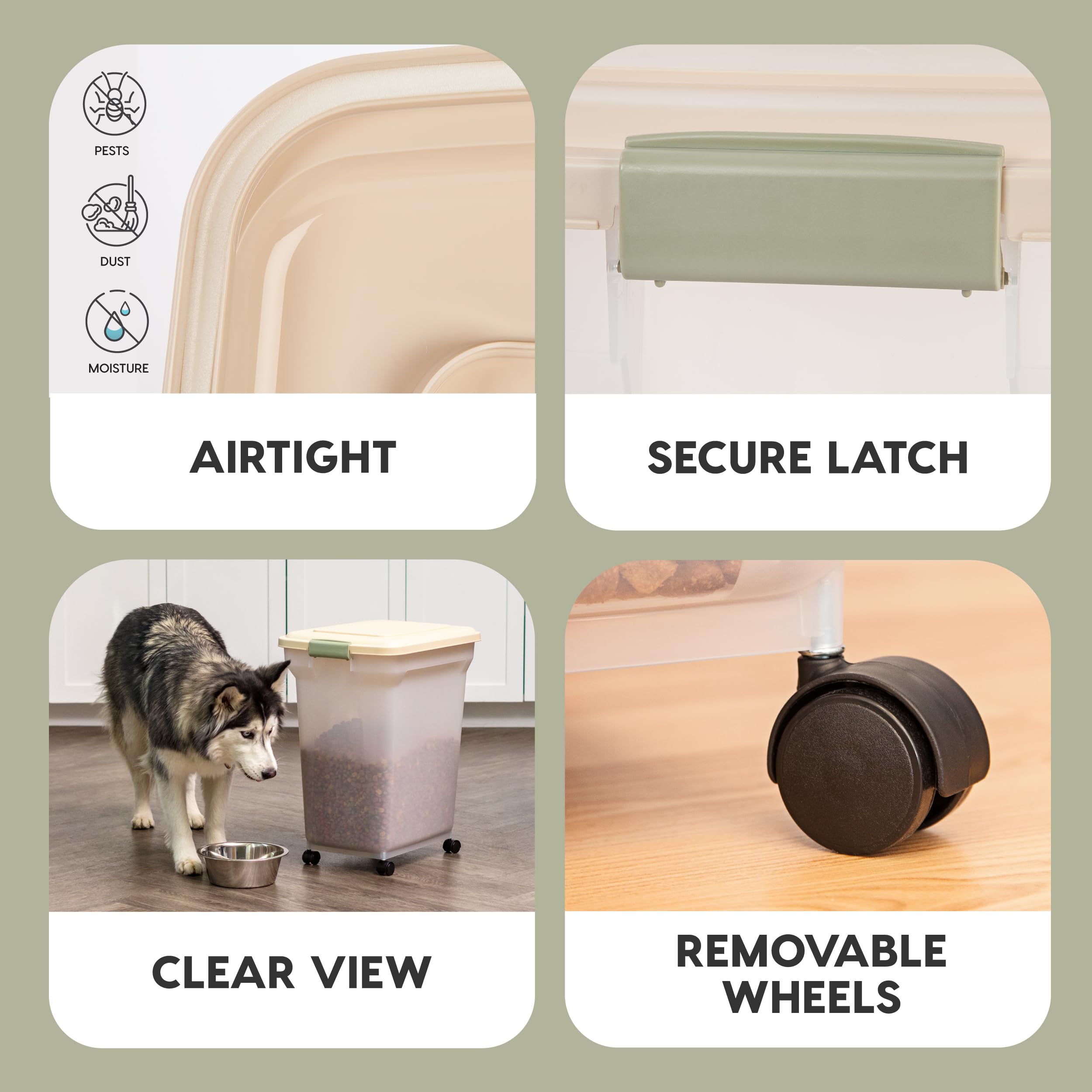Foto 4 pulgar | Contenedor De Comida Para Perros Iris Usa Weatherpro 42 Kg - Venta Internacional.