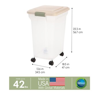Foto 4 | Contenedor De Comida Para Perros Iris Usa Weatherpro 42 Kg - Venta Internacional.
